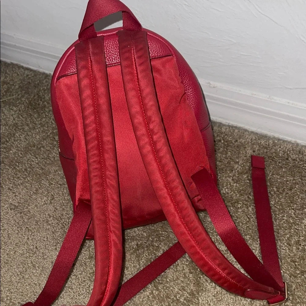 Coach Cherry Red Leather Mini Backpack - Picture 3 of 7